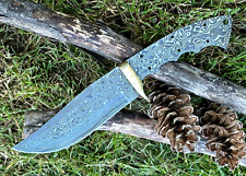 Custom Made Damascus Blade Blank Skinning Hunting Knife Forge Damascus Steel3034 picture