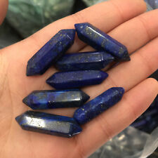 50pc Natural Lapis lazuli Quartz Crystal double obelisk Point Healing Wand  picture