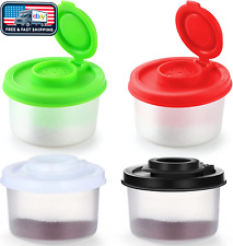 4 Pcs Airtight Salt & Pepper Shaker Set Portable Lightweight Travel Containers picture