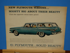 1961 Print Sales AD Advertisement Car Automobile PLYMOUTH Wagon Belvedere 10x13 picture