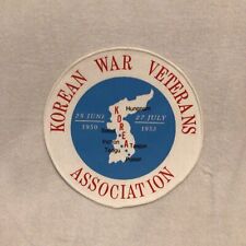 Vint Korean War Veterans Association June 25 1950-July 27 1953 Embroidered Patch picture