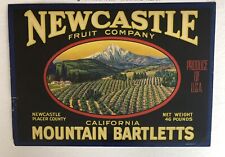 Newcastle  Brand Rare California  Pear Crate Label picture