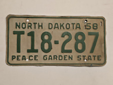 North Dakota 1958 Peace Garden State License Plate T18-287-Man Cave-Decor-Shop picture