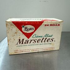 Vintage c.1950s MARS Marsettes Creme Mint Dark Chocolate Candy Box - EMPTY picture