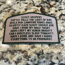 SCOUT VESPERS CSP OA FLAP Patch BSA Cub Scouts of America Boy Scout Song picture
