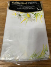 Vintage Springmaid Wondercale Set of 2 King Size Pillowcases Yellow Daisy Floral picture