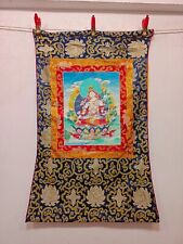 Vintage Beautiful Hand Painted Thangka Textile Wall Hanging picture