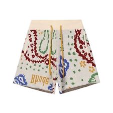 # New RHUDE cotton vintage knit shorts Summer beach pants quarter pants picture