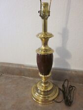 Vintage STIFFEL # 6185 Burgundy/Red Enamel & Brass Table Lamp picture