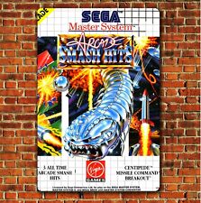 Arcade Snash Hits Video Game Metal Poster Sega Tin Sign (Size 8x12in) picture
