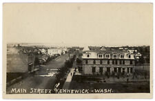 Old RPPC Kennewick WA Main Street Washington Real Photo Postcard cv89 picture