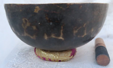 Antique Handmade Master Quality Tibetan Old Used Bronze Singing Bowl, Nepal picture