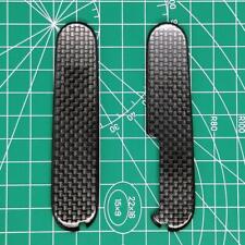 1 Pair Carbon Fiber Knife Handle Scales for 91mm Victorinox Swiss Army Knives picture