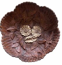KNOTTS BERRY FARM 🌾 Vintage 1951 Carved Wood Look Bowl Boho Native Cottage picture