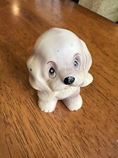 Vintage Estate Ceramic Cute Happy Puppy Floppy Ears Miniature Small Figurine picture