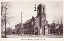 Lutheran Church Kendallville Indiana IN c1920s Postcard picture