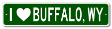 I Love Buffalo, Wyoming Metal Wall Decor City Limit Sign - Aluminum picture