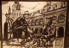 Limited Ed.  13/61 Shoe Shine Art Print - 1930s-1940s  scene w. Racial Tension picture