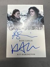 ROSE LESLIE KIT HARINGTON Dual Autograph Card Game of Thrones Valyrian Steel picture