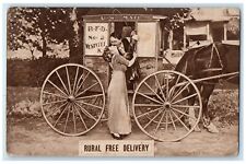 Couple Romance US Mail Horse Carriage Rural Free Delivery Westville NJ Postcard picture