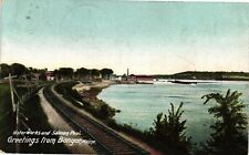 1906 Water Works And Salmon Pool Bangor Maine ME Vintage Postcard Posted Undivid picture