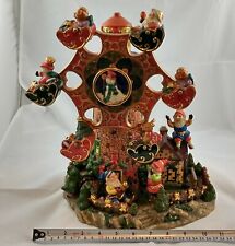 Rare Musical Christmas Ferris Wheel Lighthouse Santa with elves. Moving w Music picture