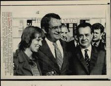 1972 Press Photo Peter and Mrs. Peterson greeted by Nikolai Patolichev in Moscow picture
