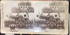 Battleship Wisconsin Monster Forward Guns And Crew Copyright 1901 picture
