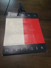 VINTAGE TOMMY HILFIGER SIGNATURE FLAG SHOPPING BAG PAPER SACK FROM 2002  picture