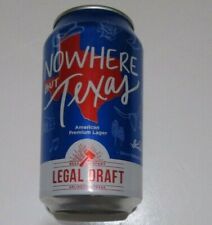 Nowhere But Texas 12 oz American Lager Beer Can Legal Draft Arlington, Texas picture