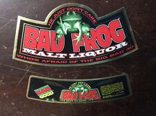 2 Bad Frog  Bottle  Neck labels   picture