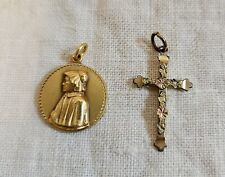 St. Elizabeth Ann Seton Relic Reliquary, Pendant & Crucifix Rosegold Color picture