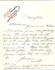 1884 red black font Letterhead Handwritten CF Gunther Confectionery  Chicago IL picture