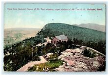 c1914 Upper Station and Summit of Mt. Tom RR Holyoke, Massachusetts MA Postcard picture