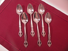 Set Of 6 United Silver Co Stainless Acadia Teaspoons 6 1/4