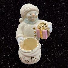 Lenox Snowlight Snowman’s Glow Votive Candle Holder Ceramic Figurine 5.5”T 4”W picture
