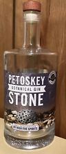 Empty Petoskey Stone Gin Bottle 750ML With Wooden Stopper picture
