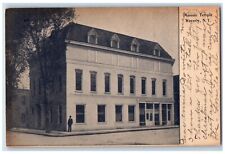 1909 Masonic Temple Building Exterior Street Waverly New York Antique Postcard picture