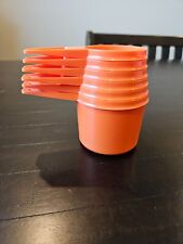 Vintage Orange Tupperware Measuring Cups, Complete Set of 6 picture