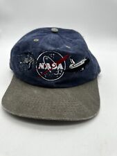 Vtg NASA Hat Denim Space Station Shuttle  Strapback Embroidered RARE Dad Cap picture