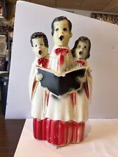 Vintage Blow Mold Choir Singing Holiday Christmas Carol 13” Church PLEASE READ.. picture
