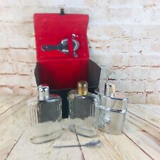 vtg mini bar set with flasks in case picture