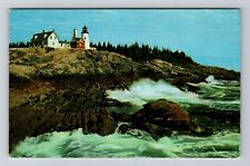 ME-Maine, Lighthouse On The Rockbound Coast, Vintage Postcard picture