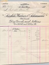 1895 Lindke Warner & Schuimeier Wholesale Dry Goods Notions ST PAUL MN Billhead picture