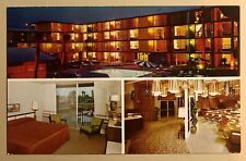 Postcard Riverside California Caravan Inn Hotel Room Lobby External Night View picture