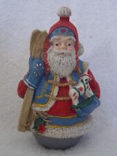 Vintage Midwest Scanda Santa Claus Holding Ski's Figurine picture