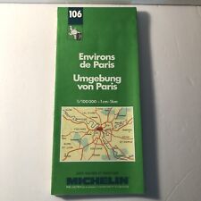 Paris France Road and Tourist Map - Used, Has Wearing picture