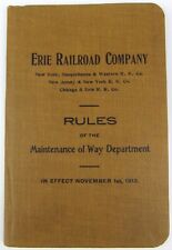 1913 Erie Railroad Company Rules Book picture