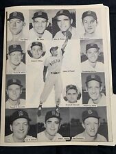 Boston Red Sox Jim Piersall Frank Sullivan Agganis 1954 Baseball 8X11 Pictorial picture