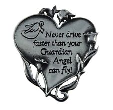 Never Drive Faster Than Your Guardian Angel Can Fly Car Visor Clip picture